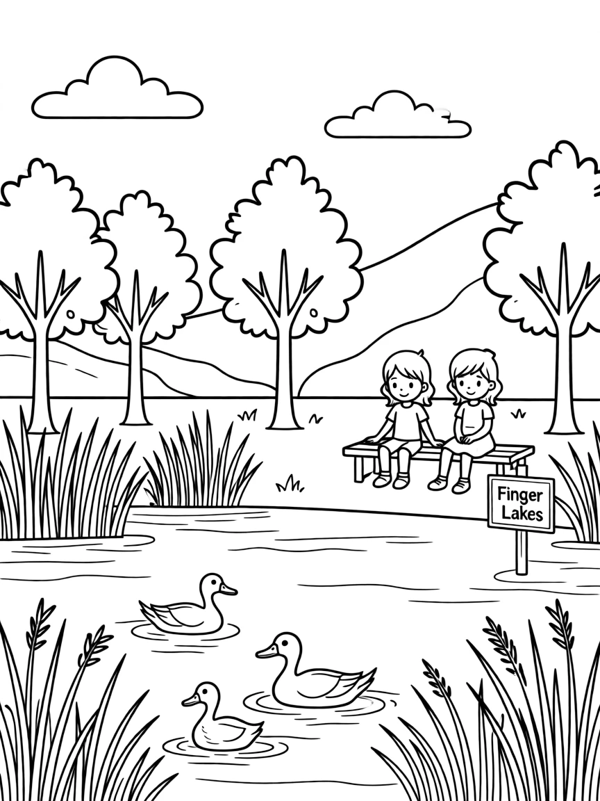 (New York) Finger Lakes with ducks
