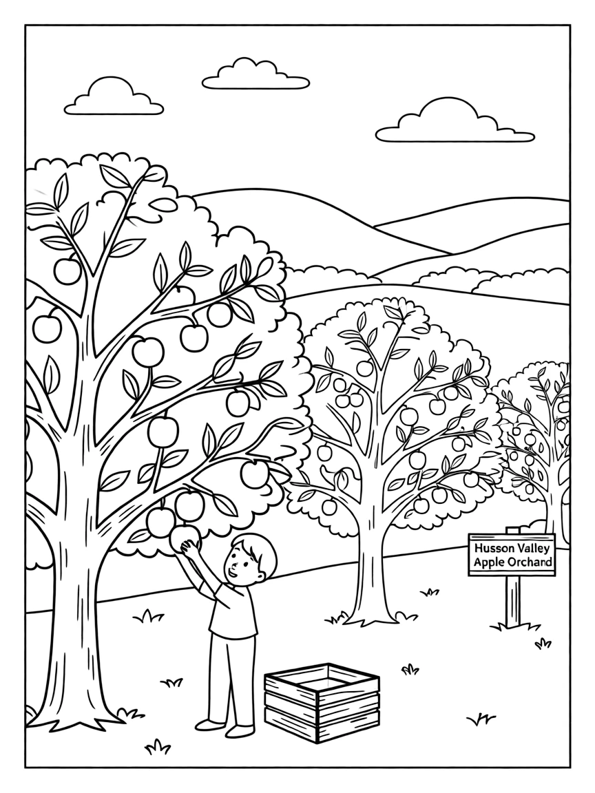 (New York) Apple orchard in the Hudson Valley