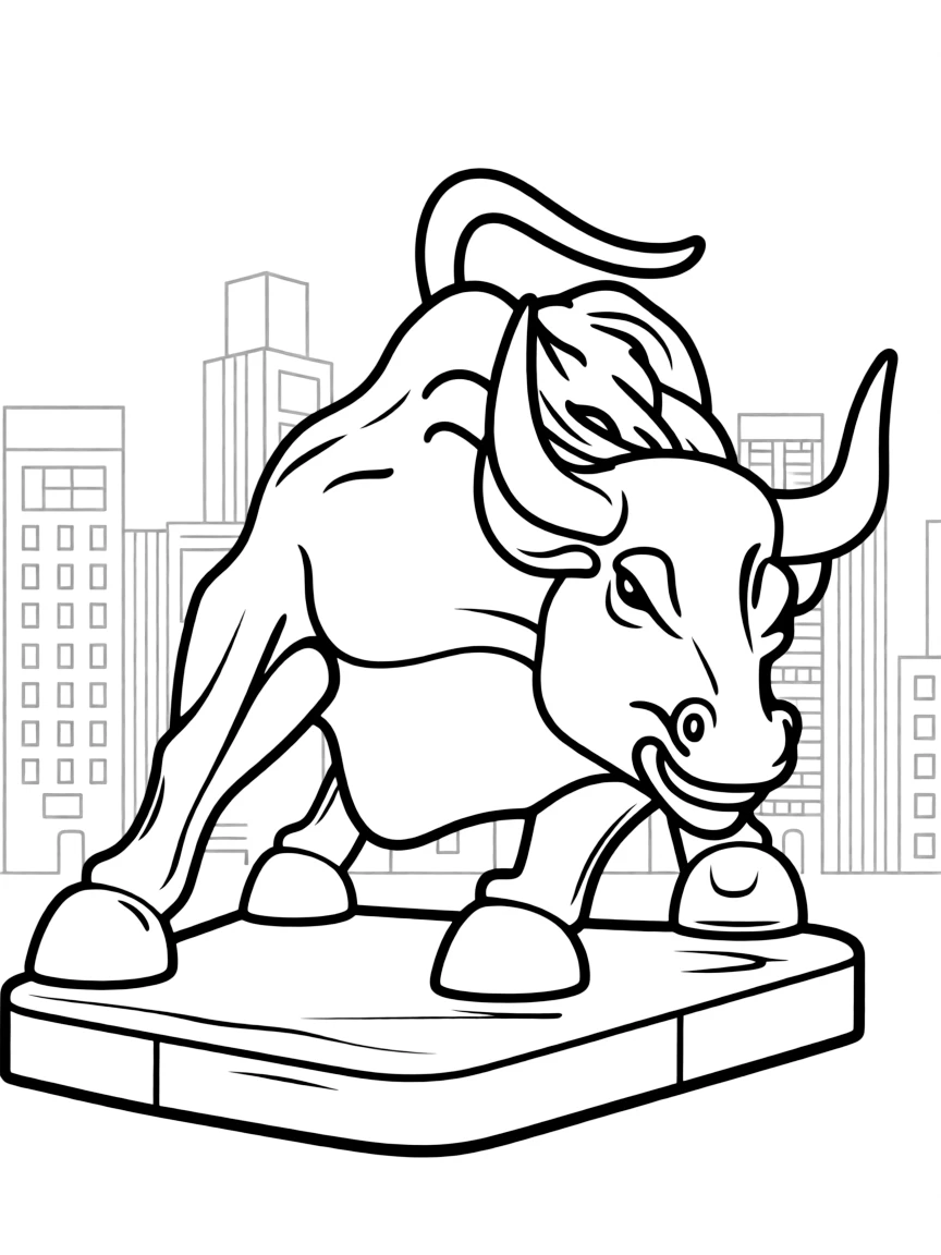 (New York) Wall Street bull statue