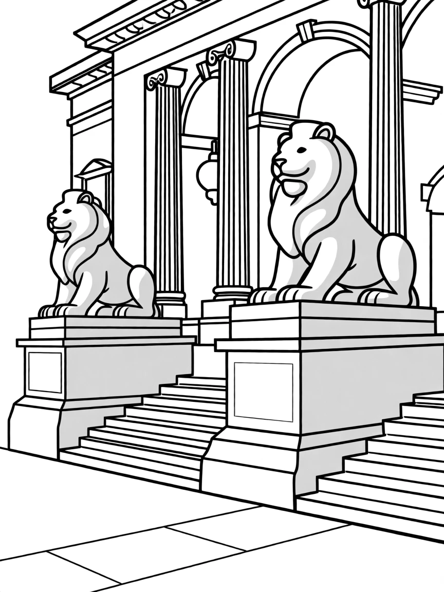 (New York) Library lions in front of NYPL