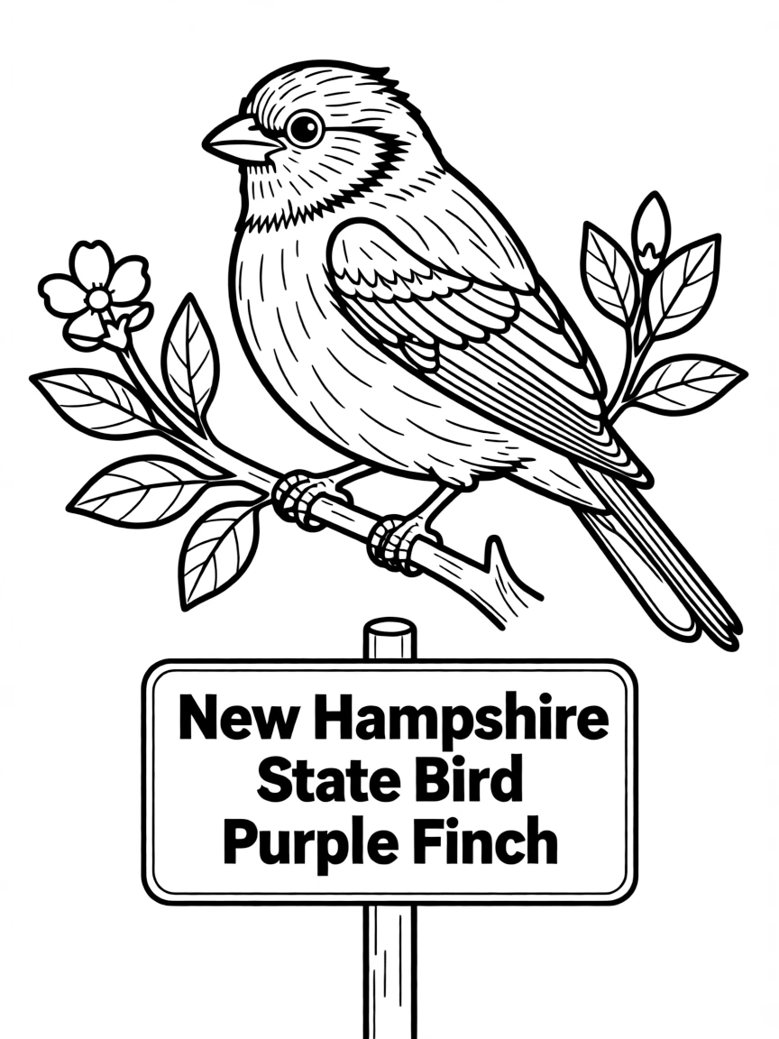 (New Hampshire) The New Hampshire state bird: purple finch