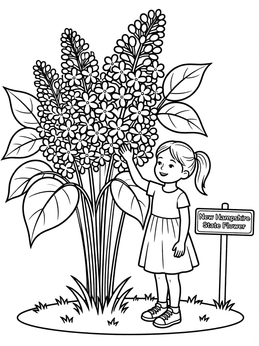 (New Hampshire) The New Hampshire state flower: purple lilac