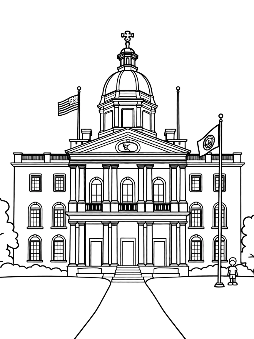 (New Hampshire) The New Hampshire state house in Concord