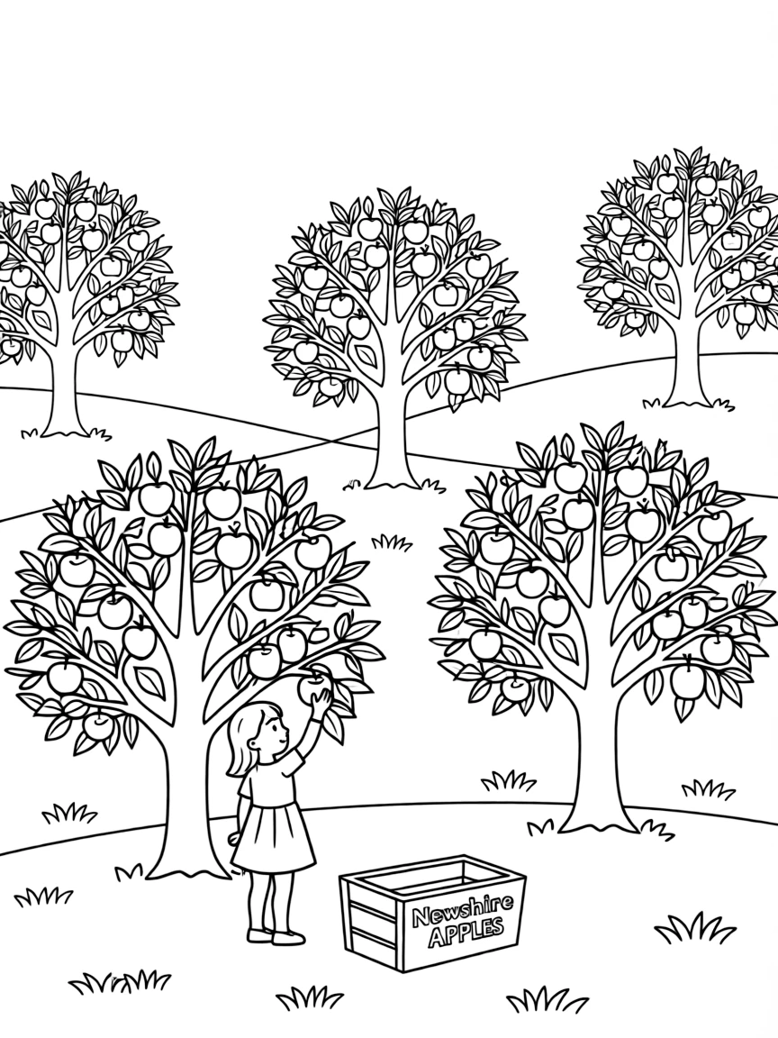 (New Hampshire) Apples on trees in a New Hampshire orchard