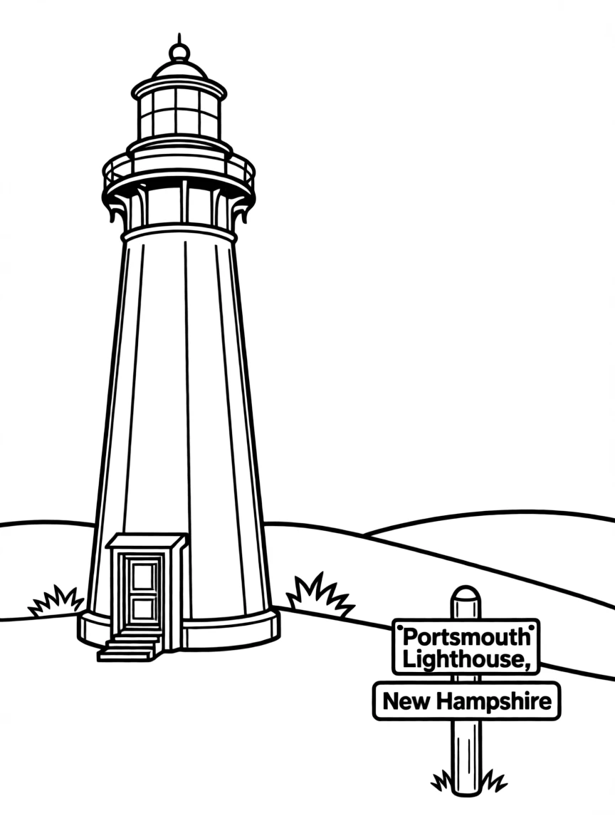 (New Hampshire) A historic lighthouse in Portsmouth