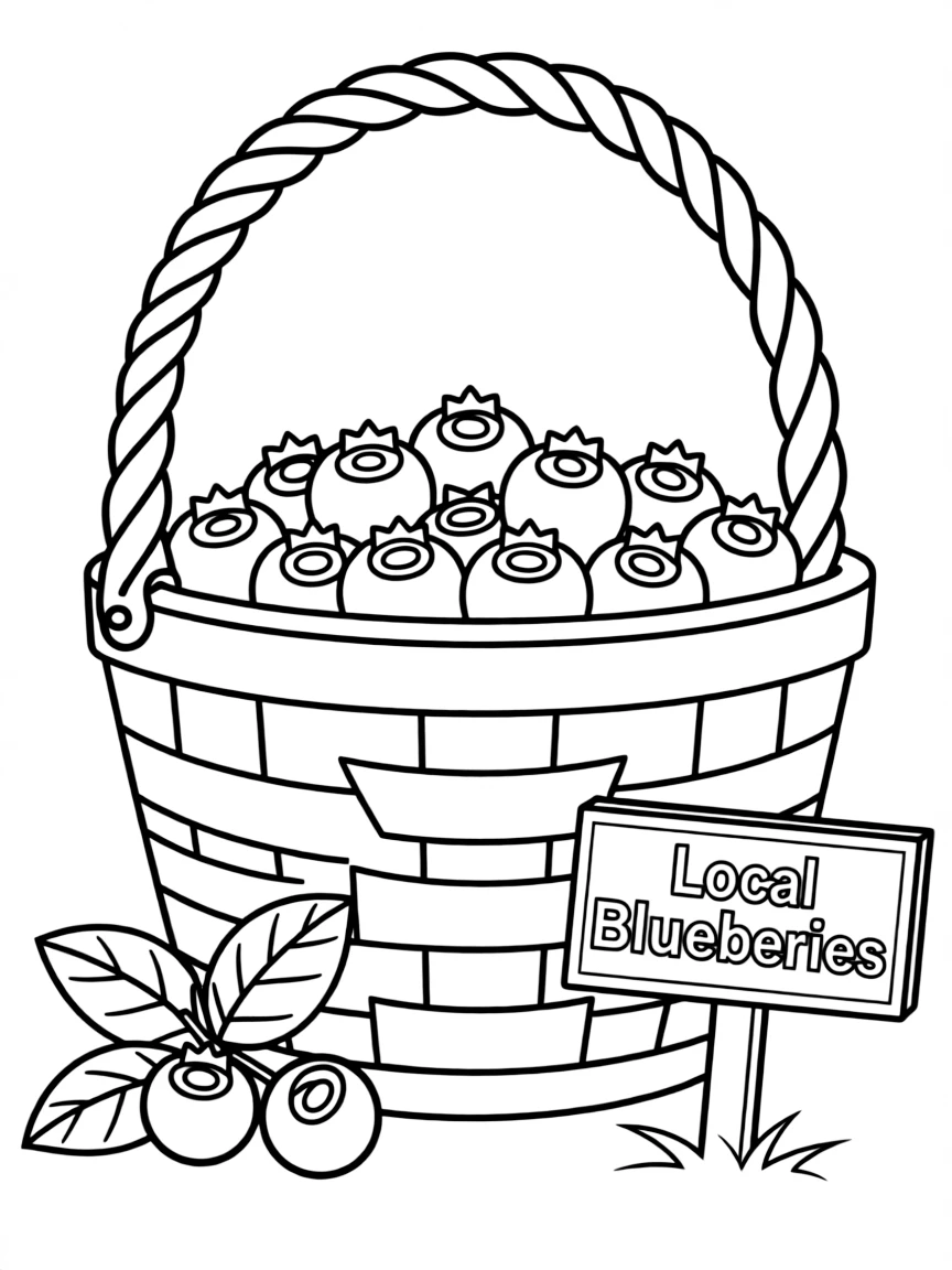 (New Hampshire) A basket of blueberries from a local farm