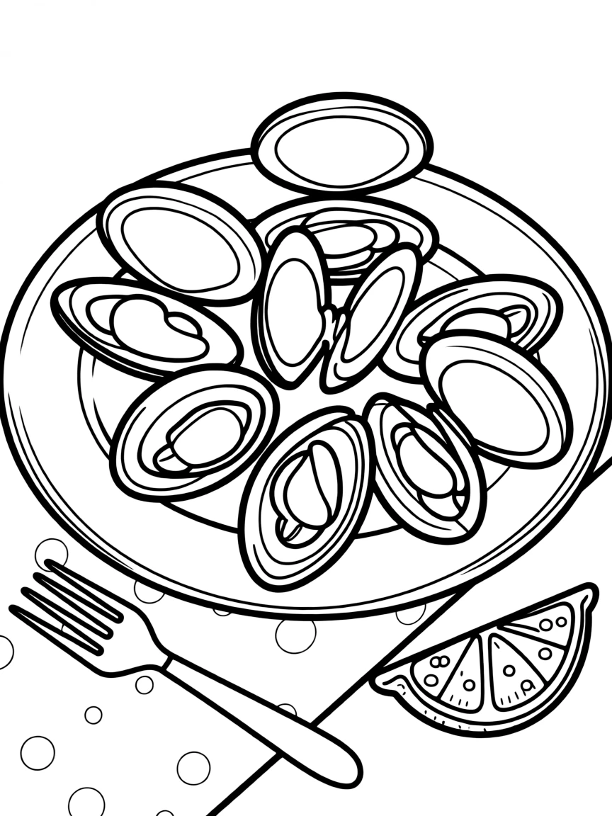 (Maine) A plate of fresh clams and mussels