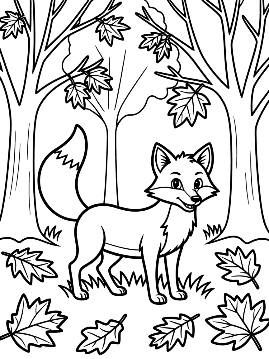 (Maine) A fox in the autumn woods