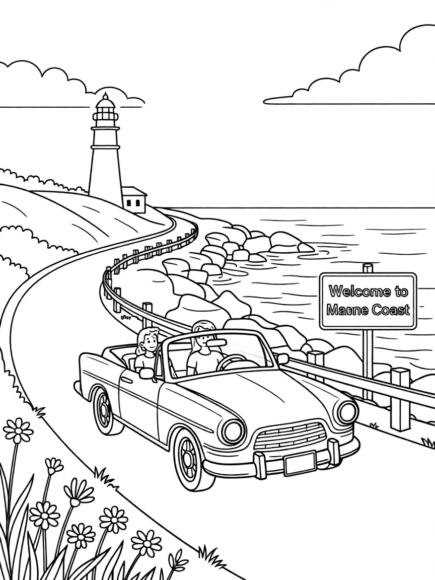 (Maine) A scenic drive along the coast