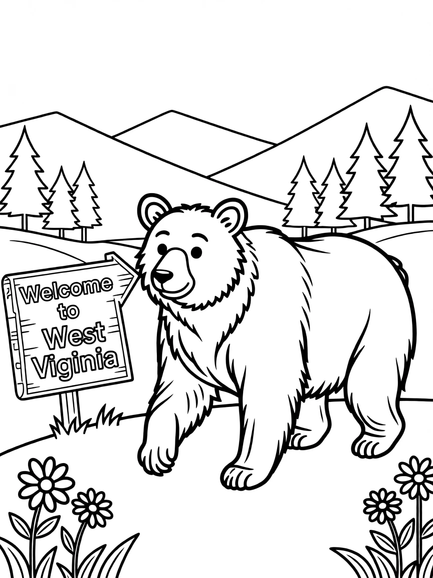 (West Virginia) Black bear, the state animal of West Virginia