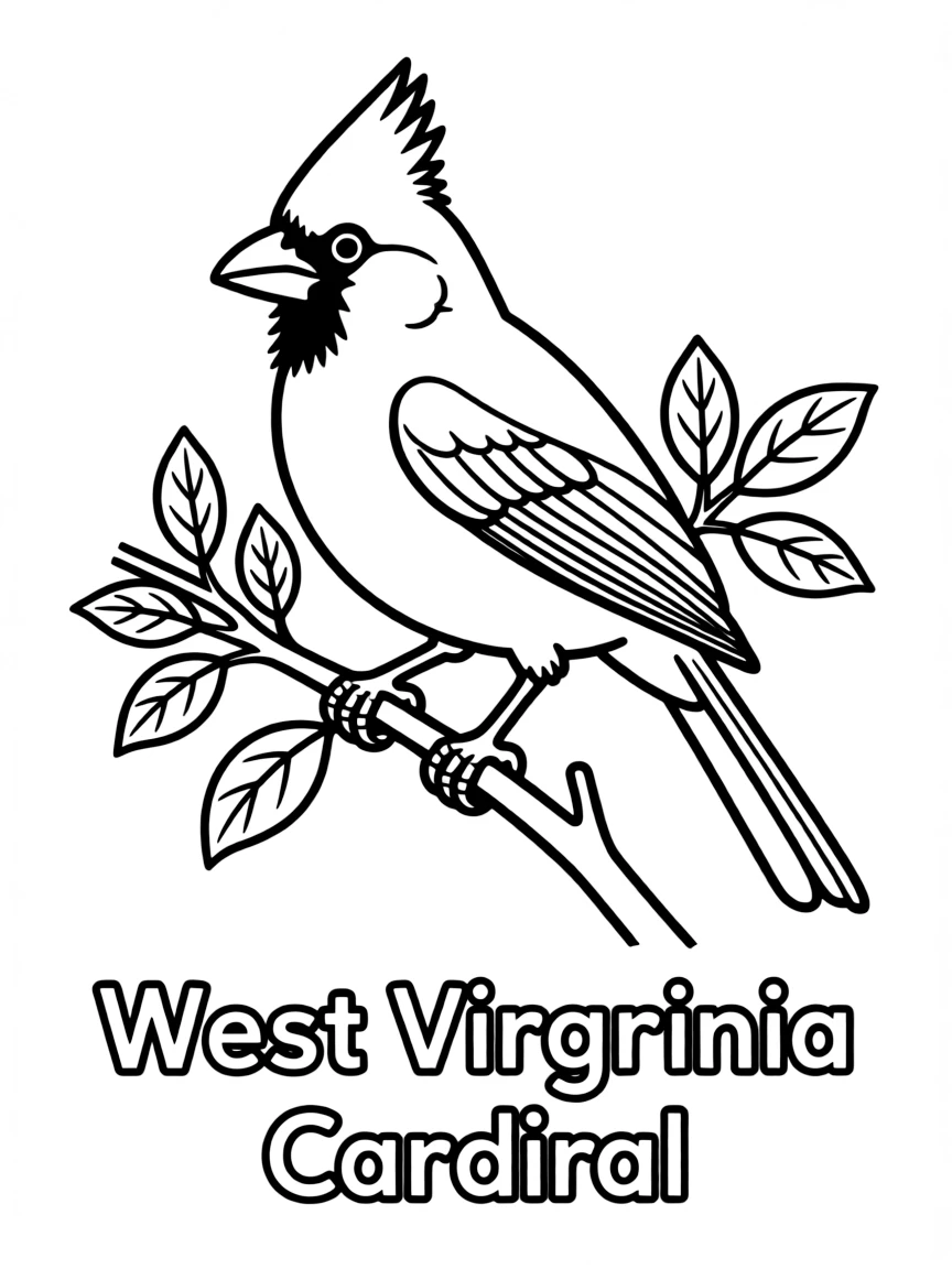 (West Virginia) Cardinal, the state bird of West Virginia