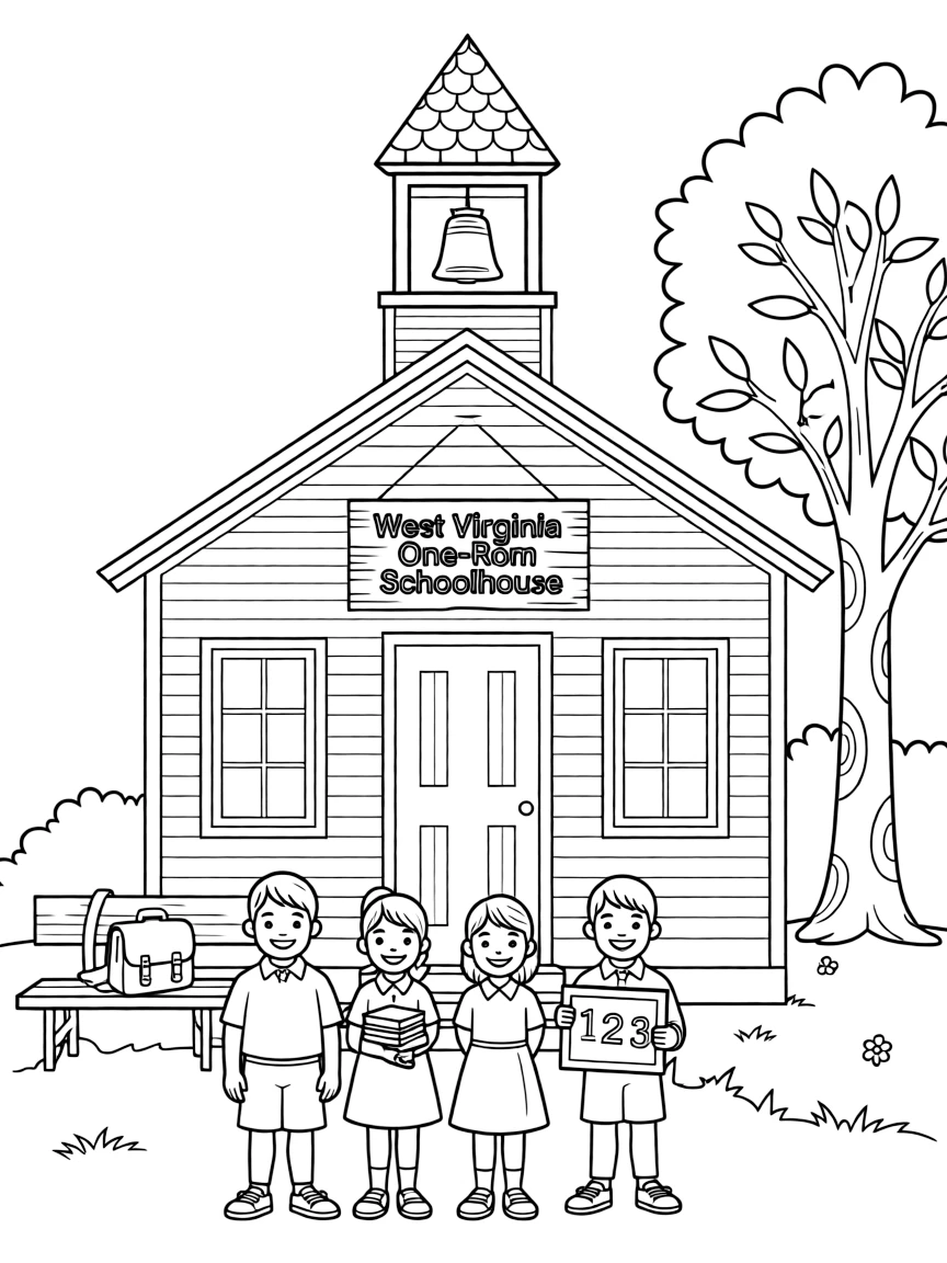 (West Virginia) A historic one-room schoolhouse