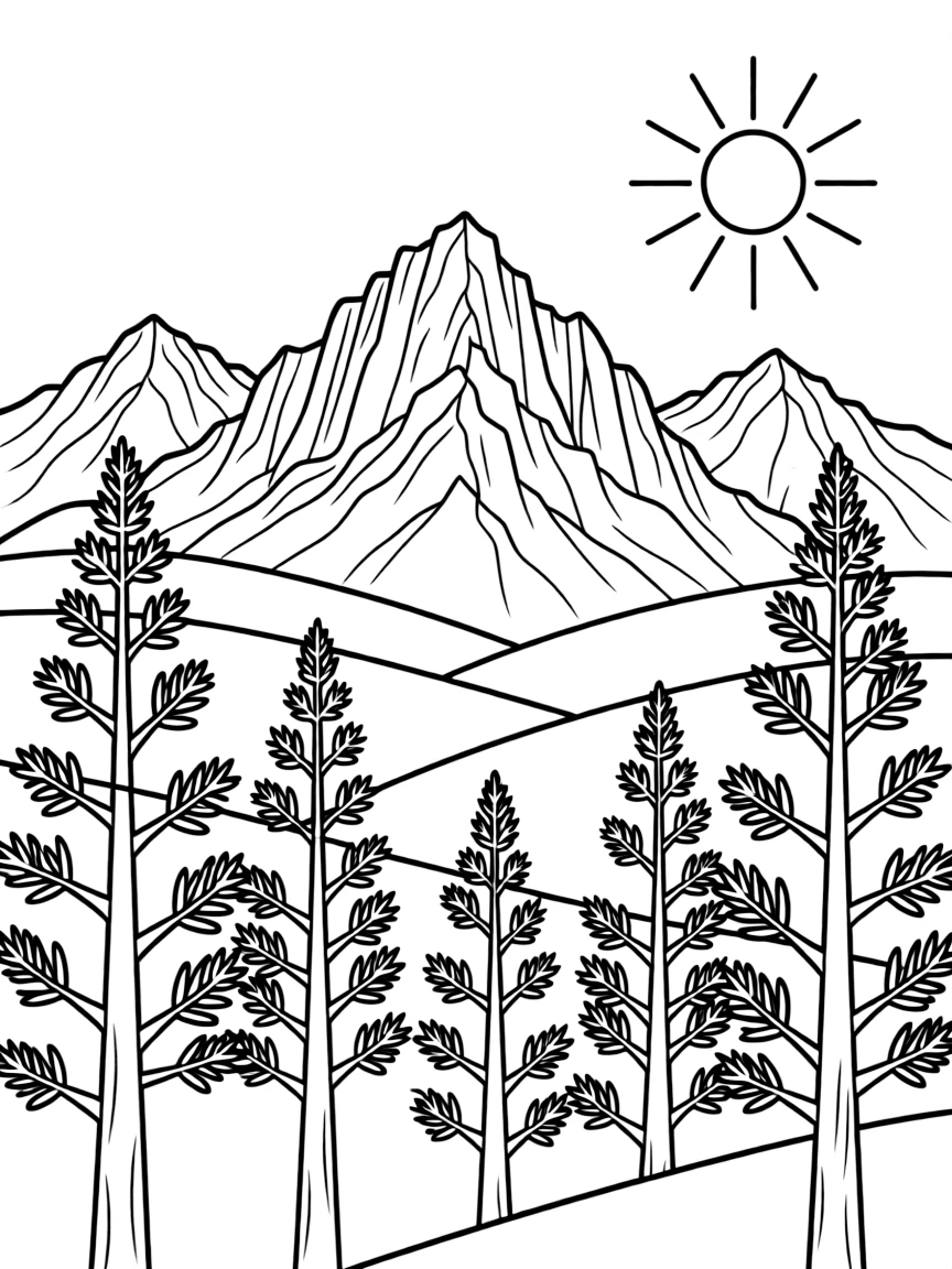 (Nevada) Great Basin National Park with mountains and trees