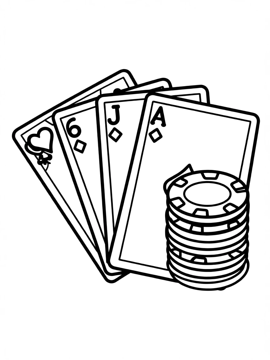 (Nevada) A poker hand and poker chips