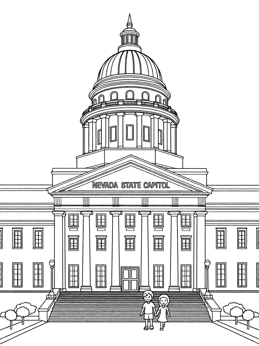 (Nevada) The Nevada state capitol building in Carson City