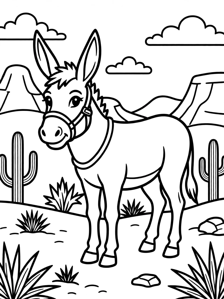 (Nevada) A wild burro in the desert