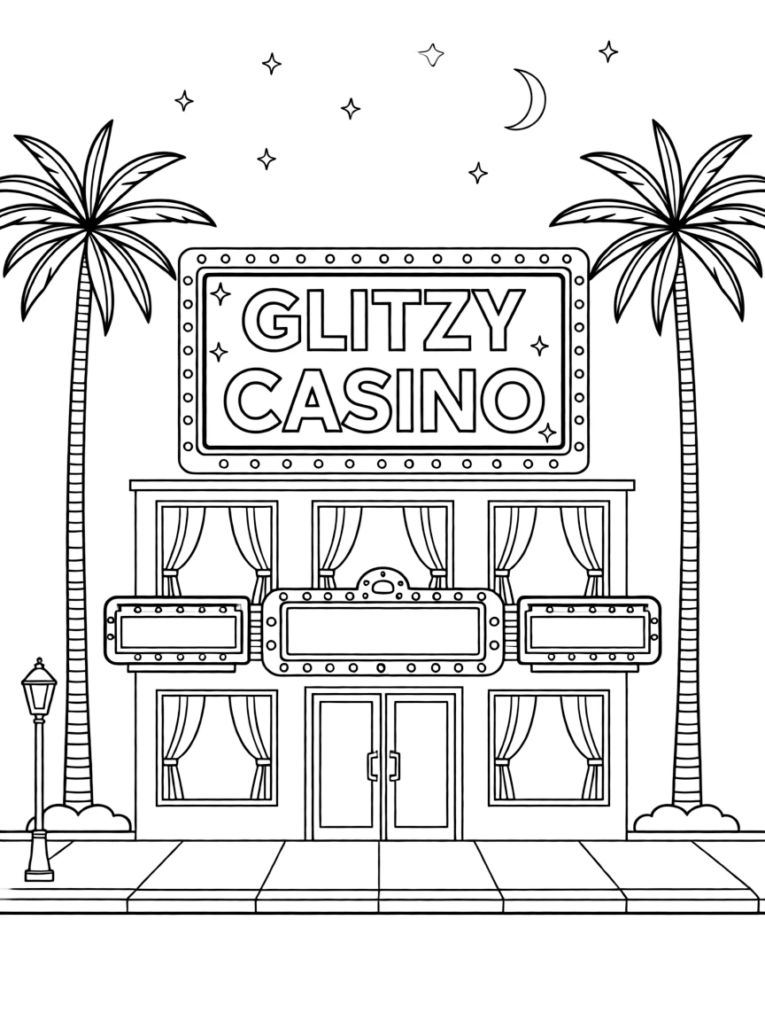 (Nevada) A simple glitzy casino front