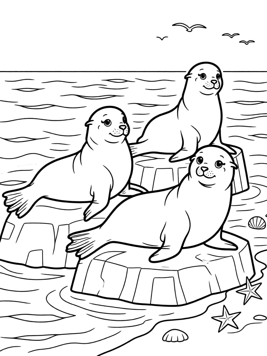 (Oregon) Sea lions on the rocks