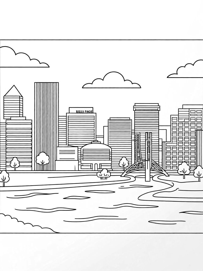 (Oregon) Portland city skyline