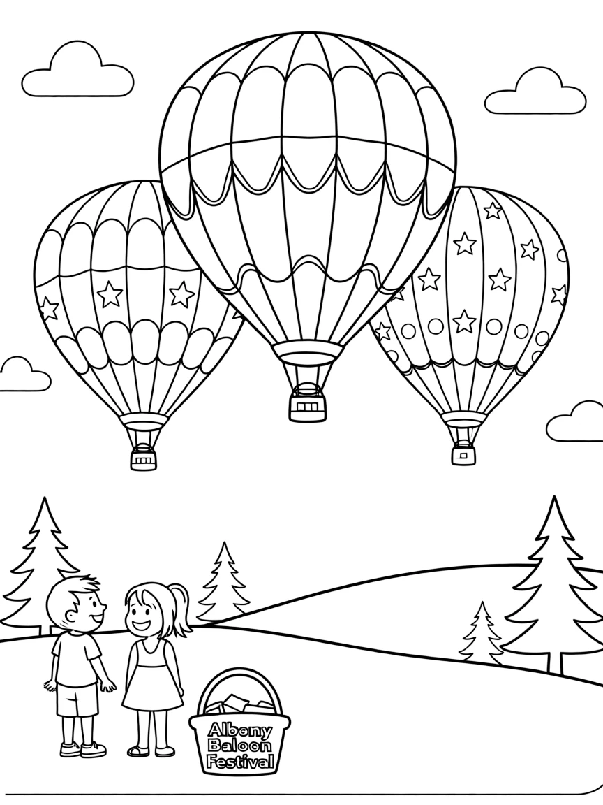 (Oregon) Hot air balloons in Albany