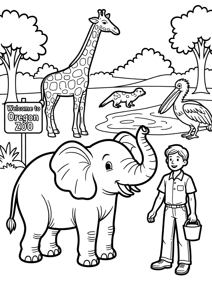 (Oregon) Oregon zoo animals (like elephant)