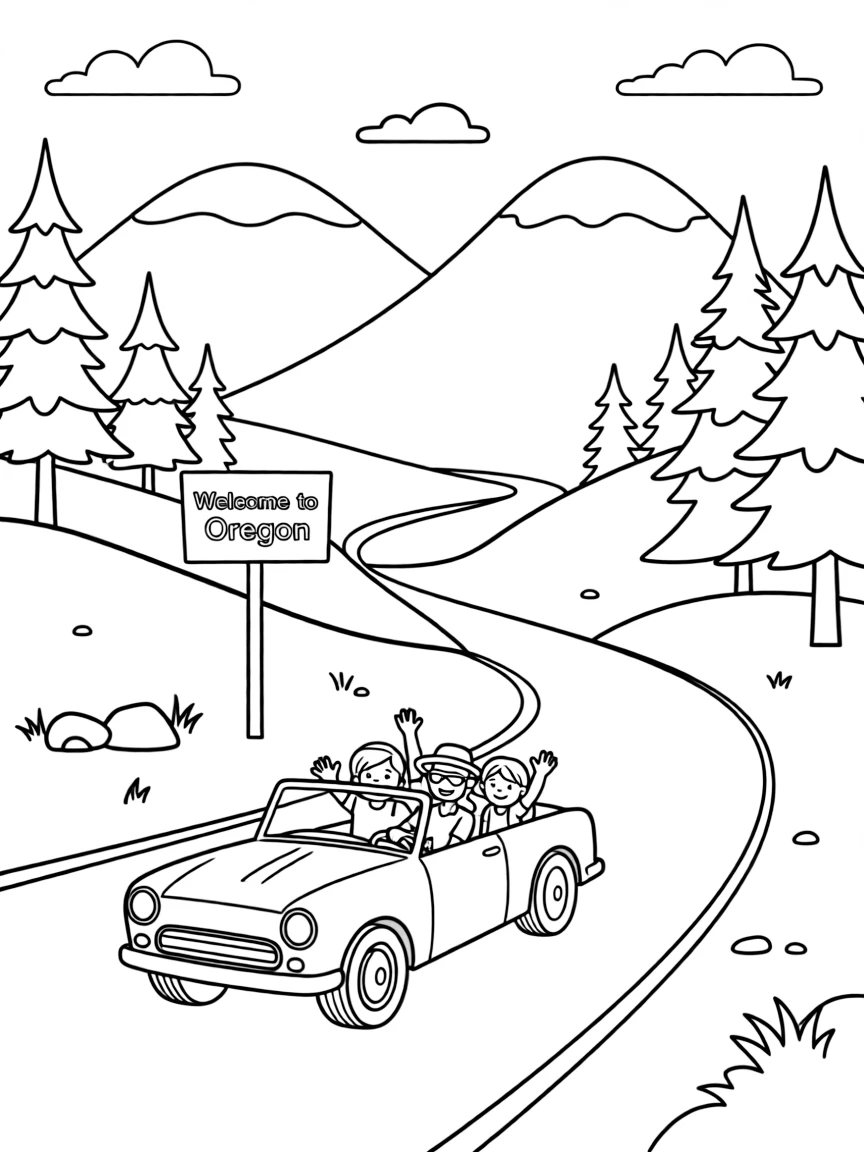 (Oregon) Scenic drive through the mountains