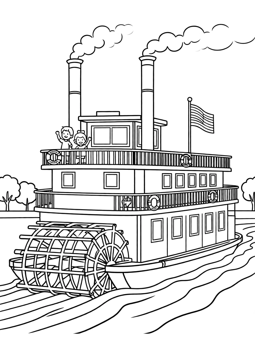 (Tennessee) A paddlewheel riverboat