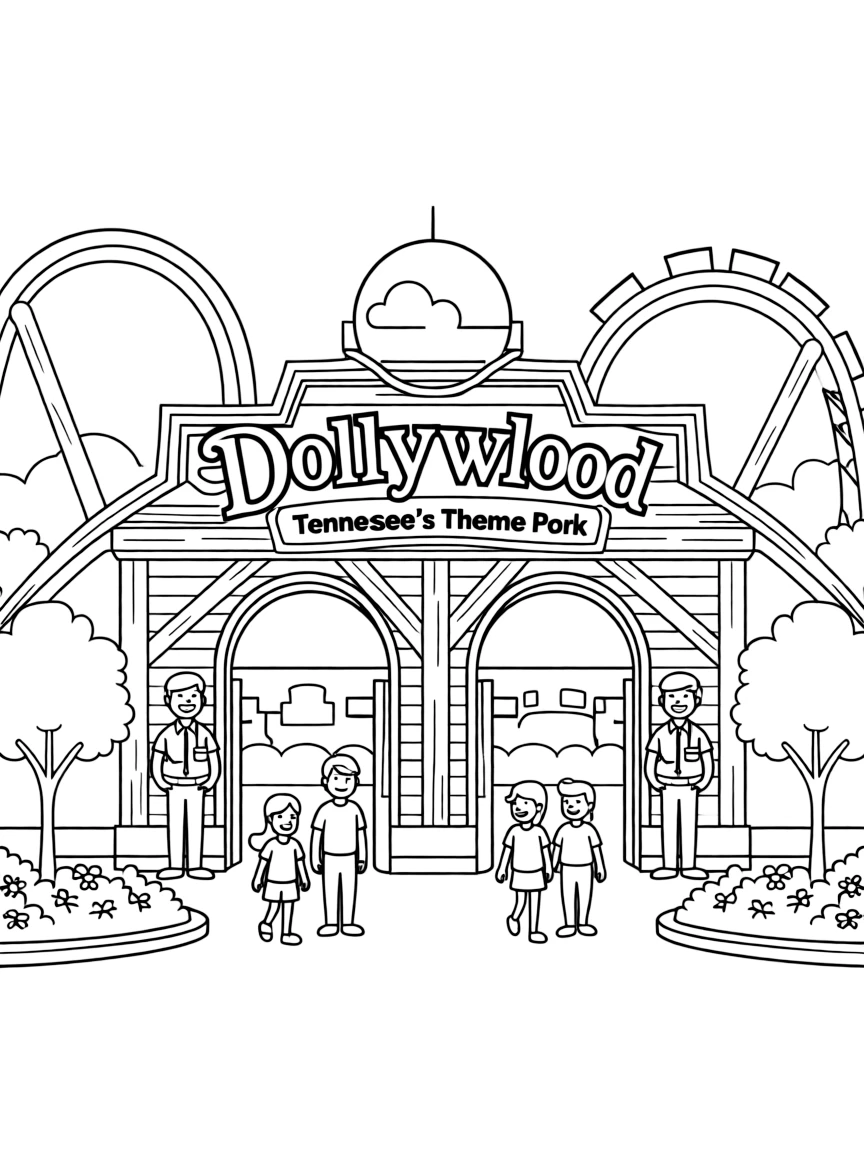 (Tennessee) Dollywood theme park entrance
