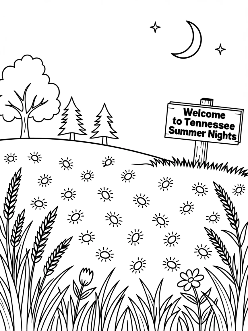 (Tennessee) Fireflies in a Tennessee summer field