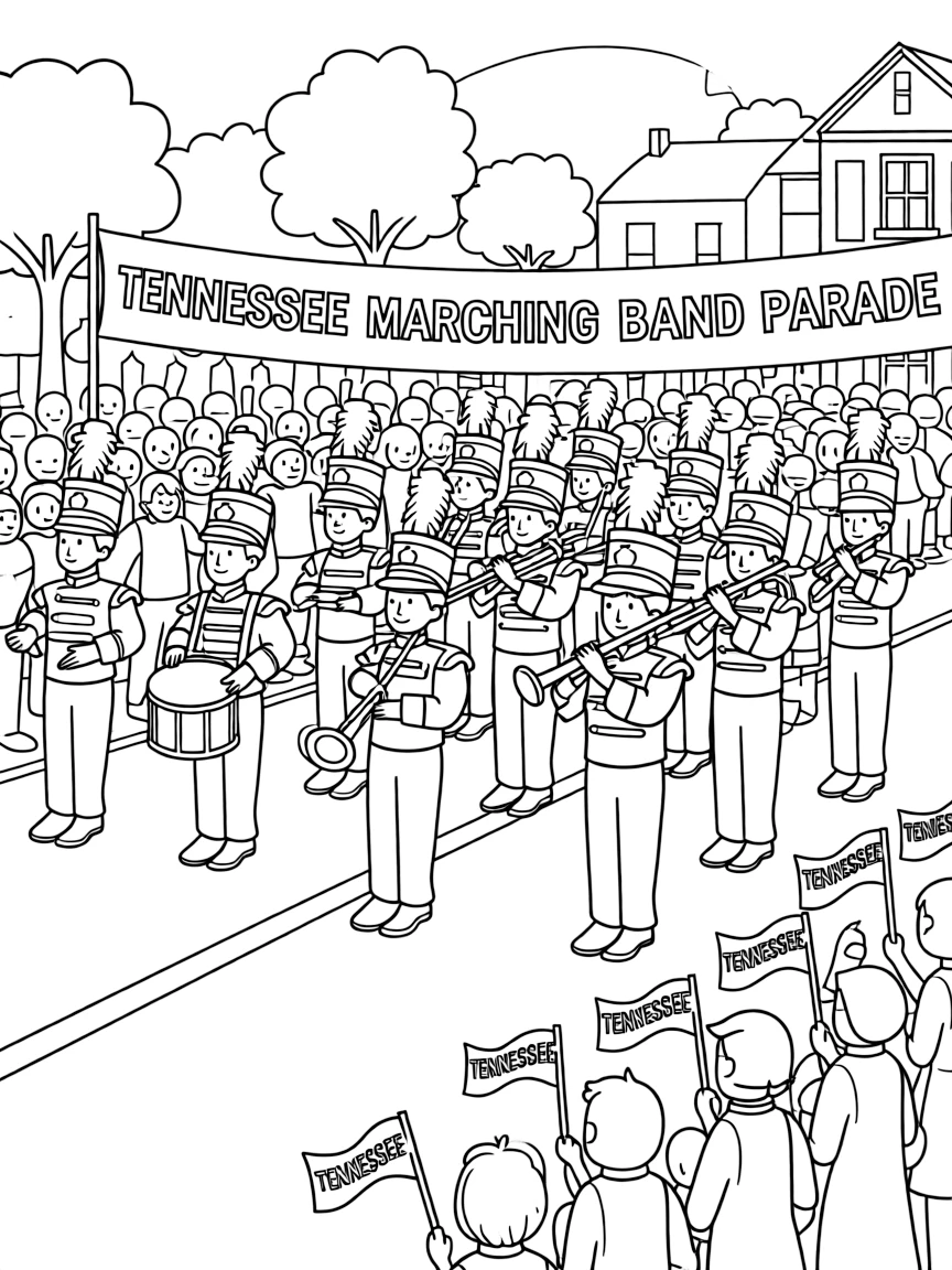 (Tennessee) A marching band in a Tennessee parade