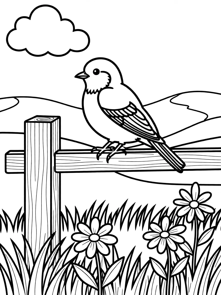 (Tennessee) A bluebird perched on a fence post