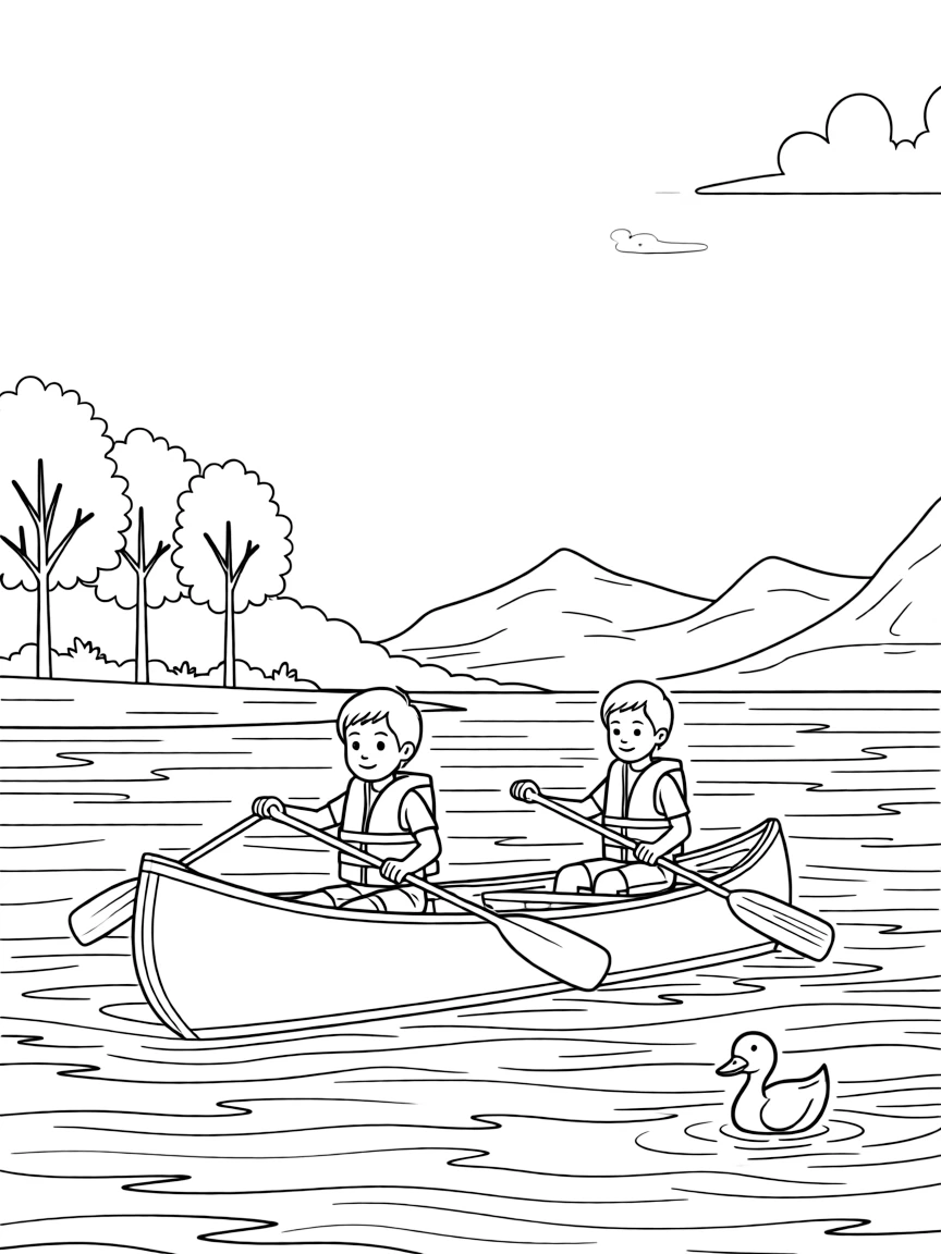 (Washington) Canoeing on Lake Washington