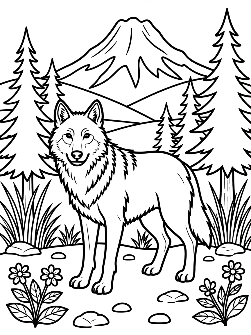 (Washington) A gray wolf in the wild