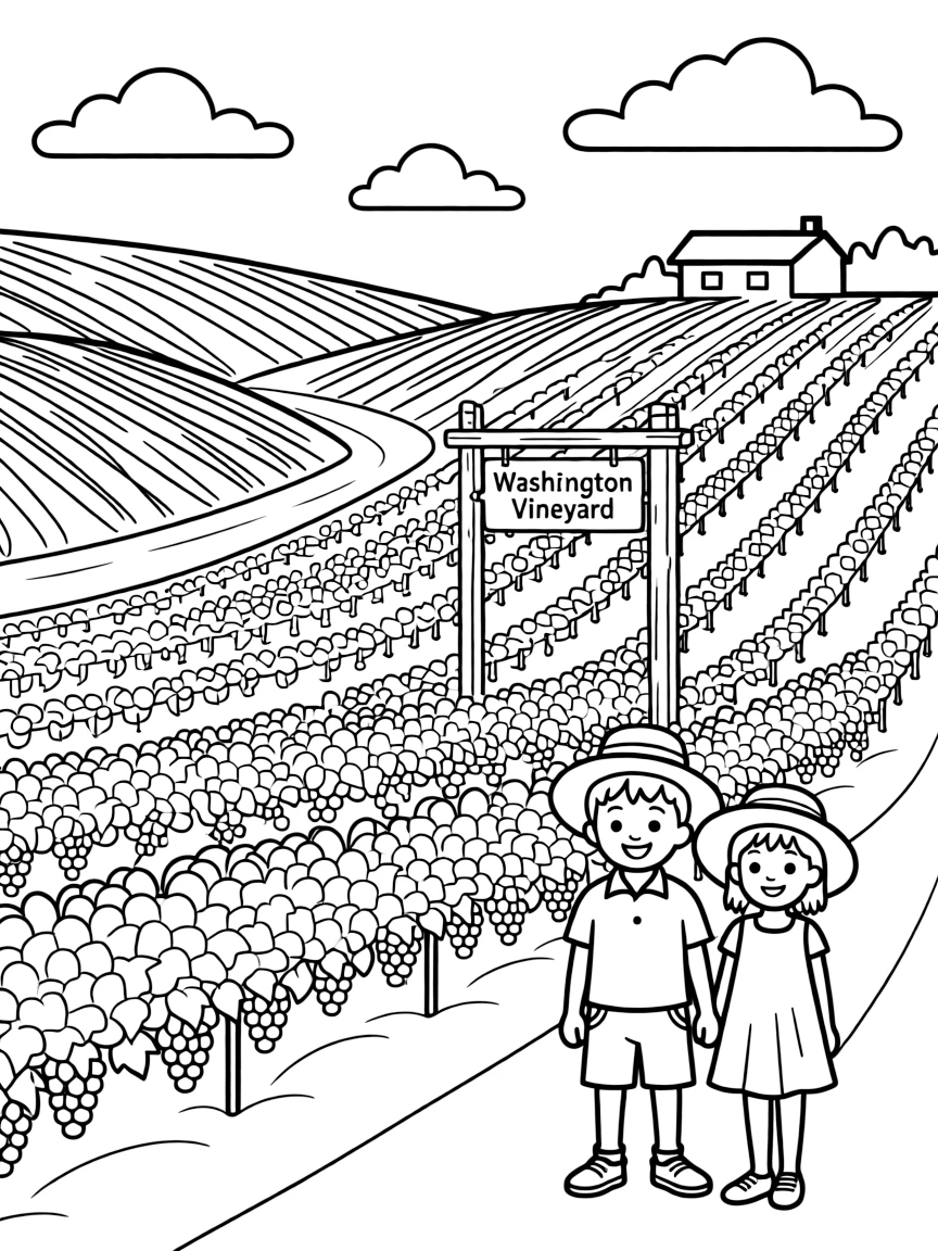 (Washington) A vineyard in eastern Washington