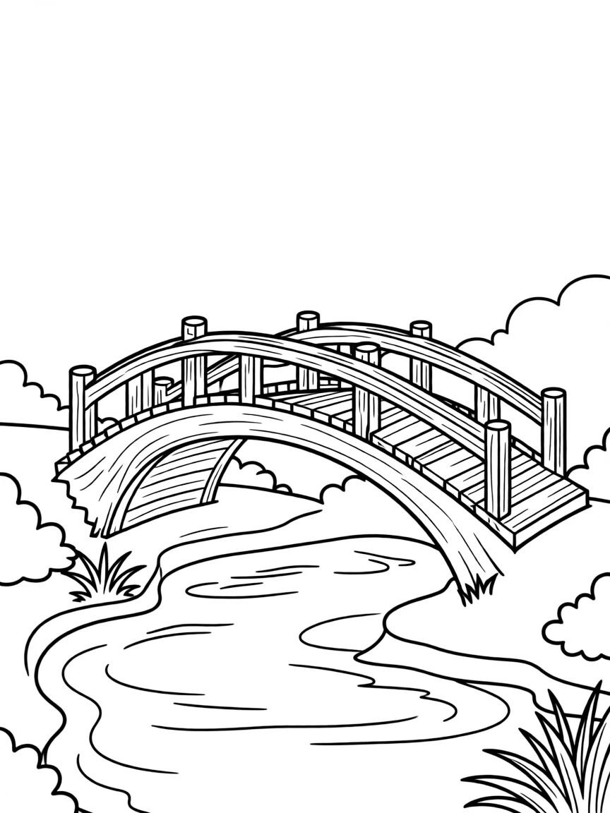 (Washington) A bridge over a misty river