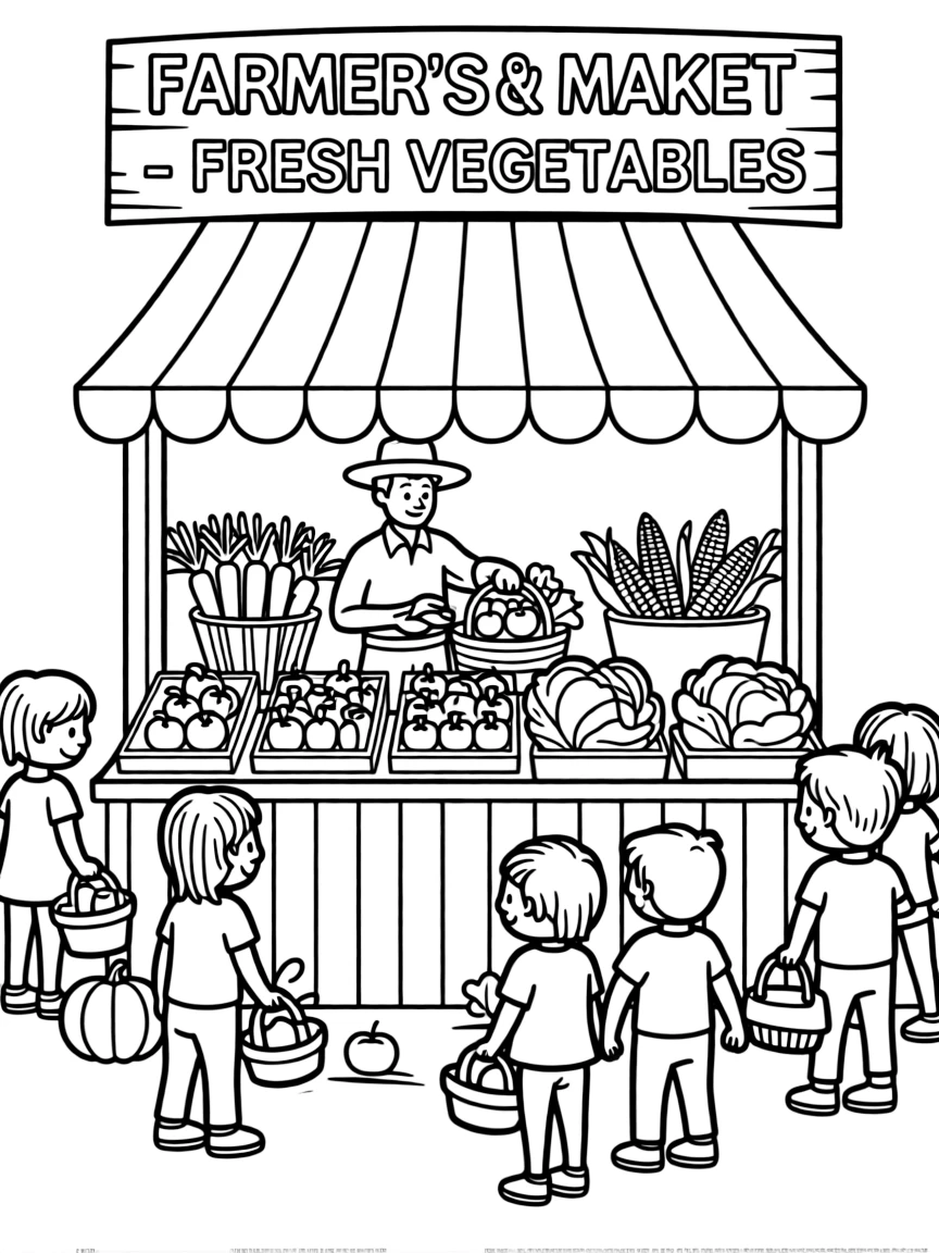 (Washington) A farmer’s market with fresh vegetables