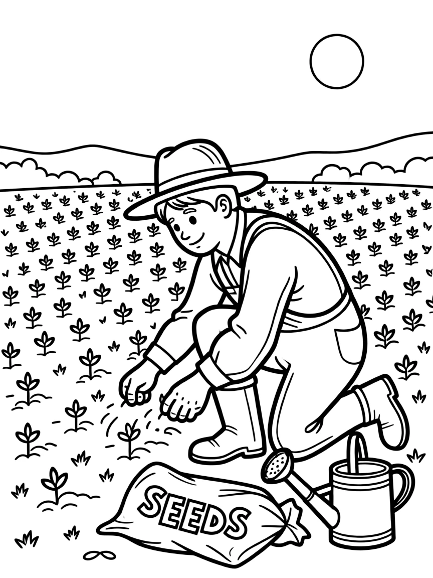 (Nebraska) A farmer planting seeds in a Nebraska field