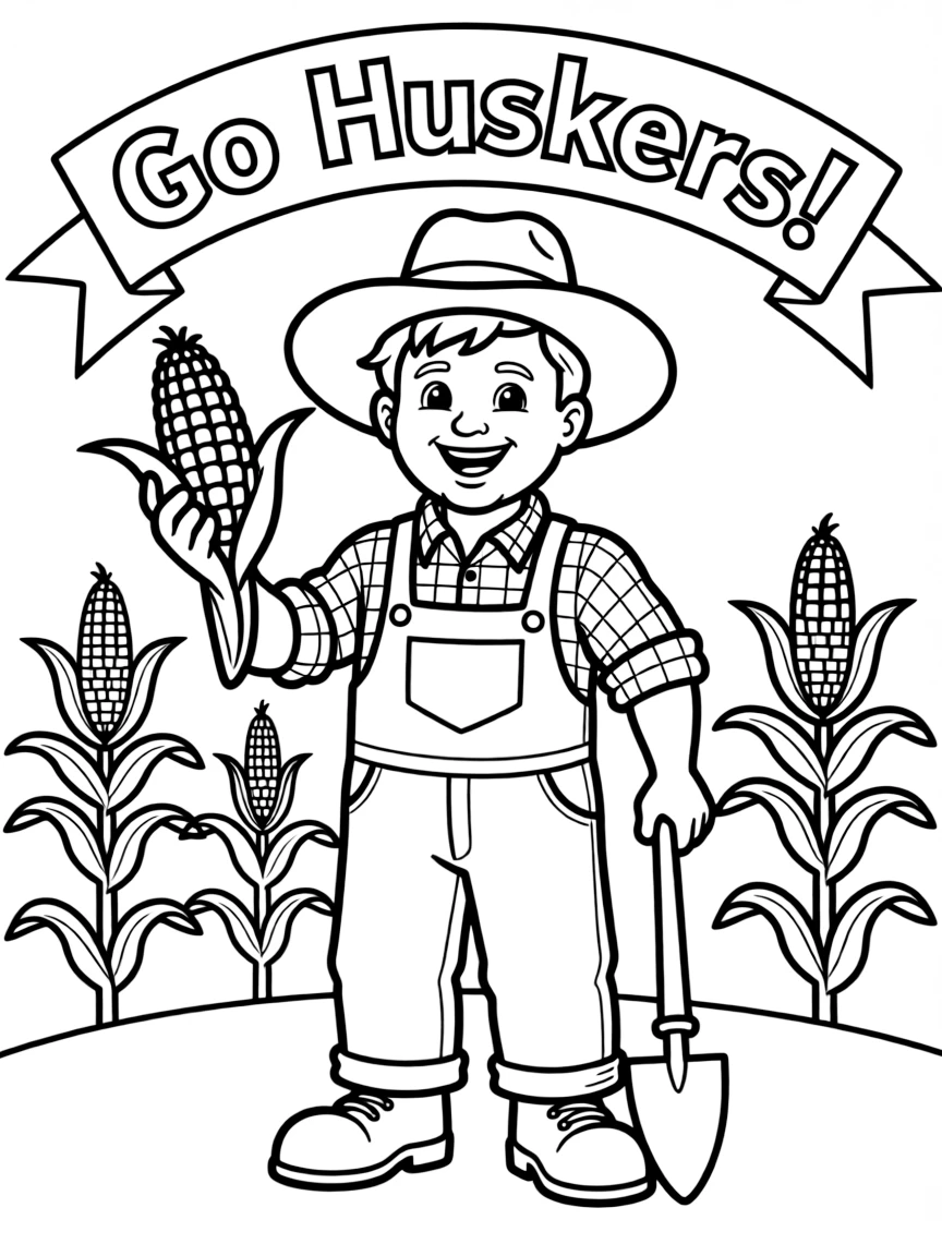 (Nebraska) The Nebraska Cornhusker mascot Herbie Husker