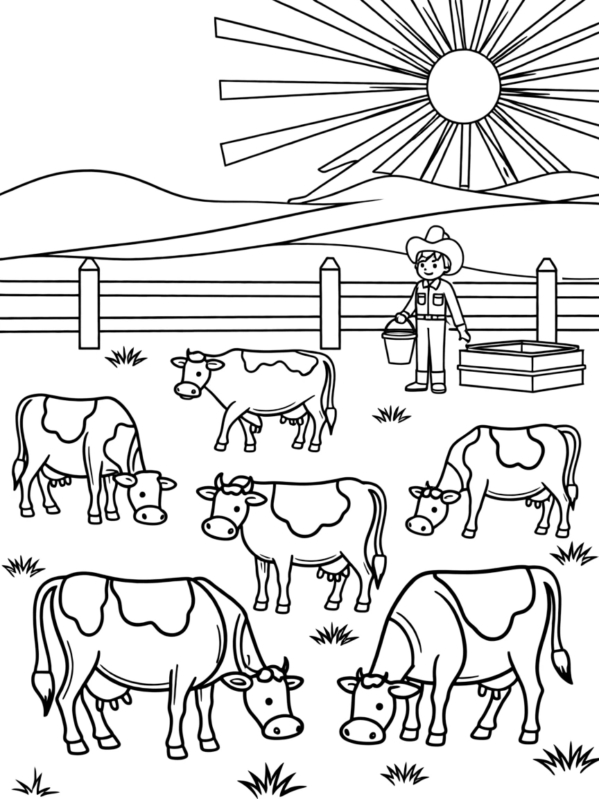 (Nebraska) A herd of cows on a Nebraska ranch