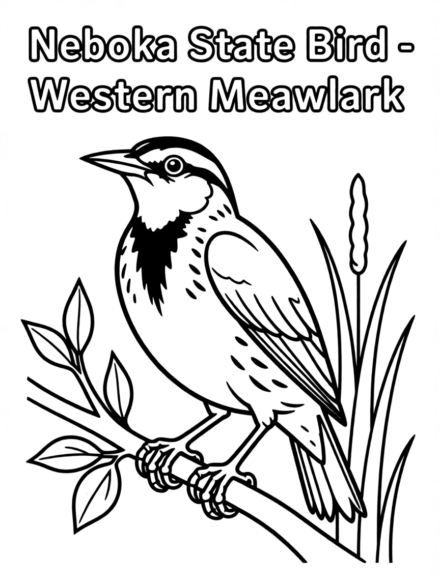 (Nebraska) Nebraska state bird: Western Meadowlark