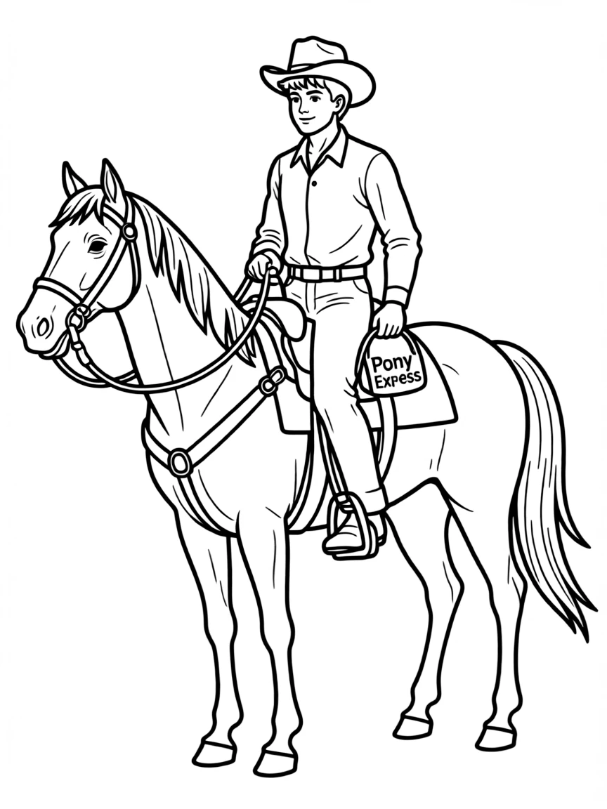 (Nebraska) A historic Pony Express rider