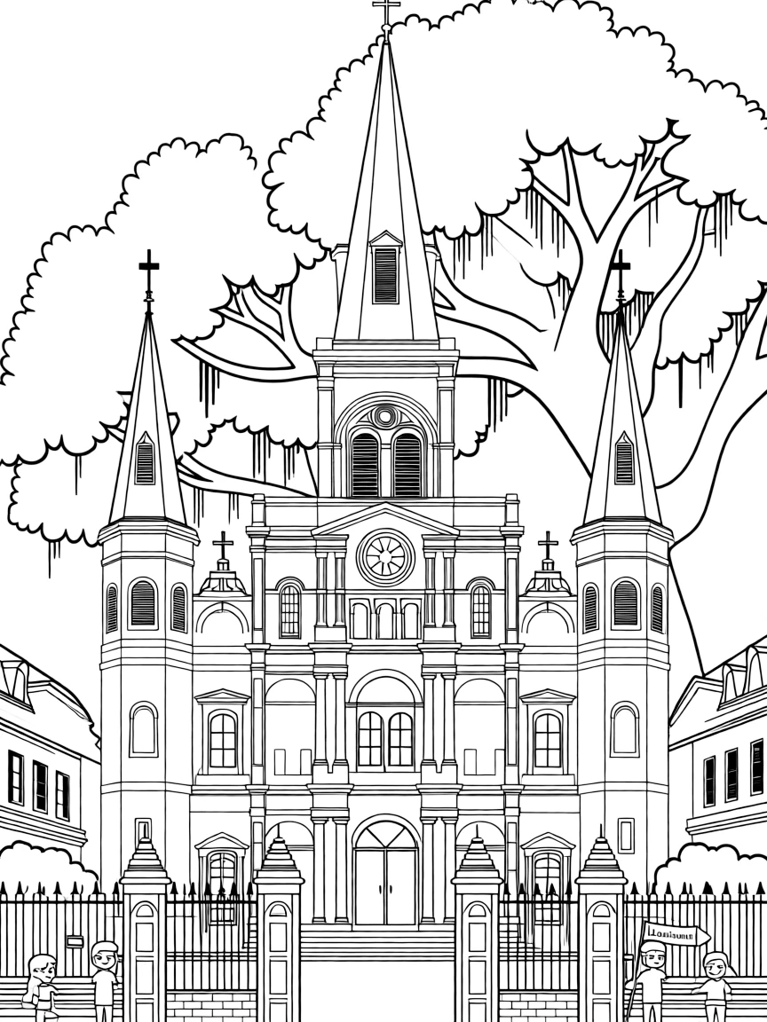(Louisiana) The famous St. (Louisiana) Louis Cathedral in Jackson Square