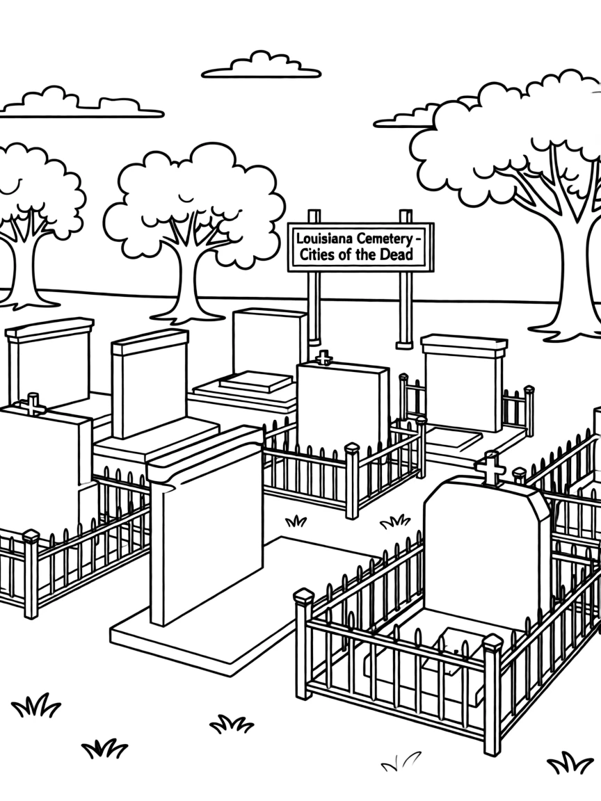 (Louisiana) A cemetery with above-ground tombs (Cities of the Dead)