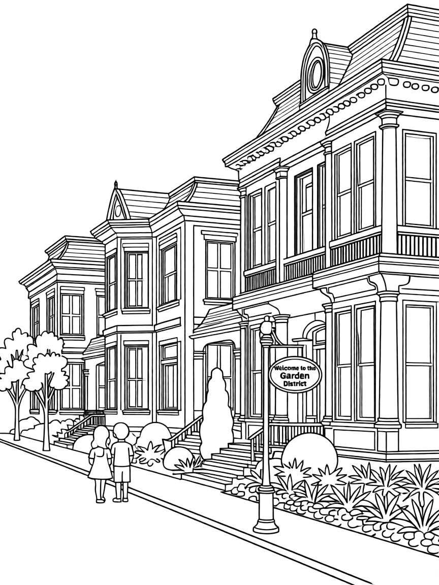 (Louisiana) The Garden District mansions with ornate architecture