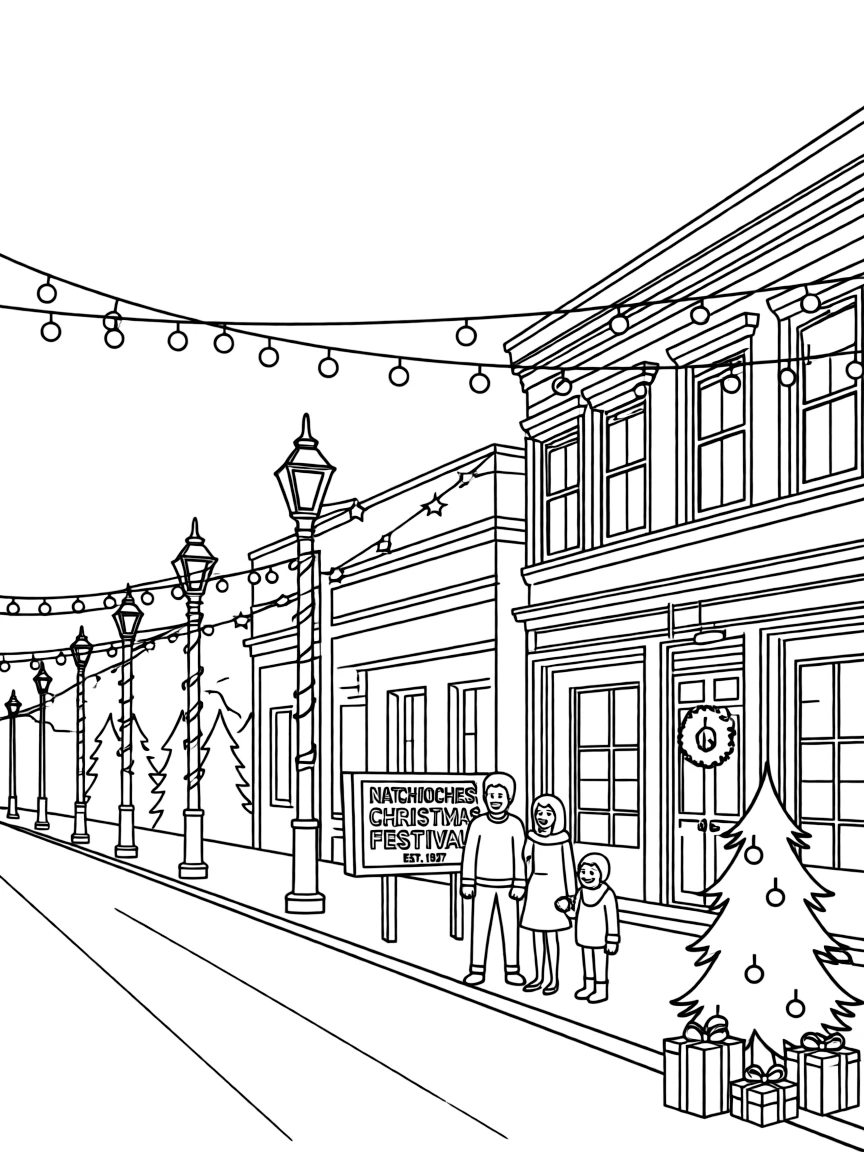 (Louisiana) The Natchitoches Christmas festival lights