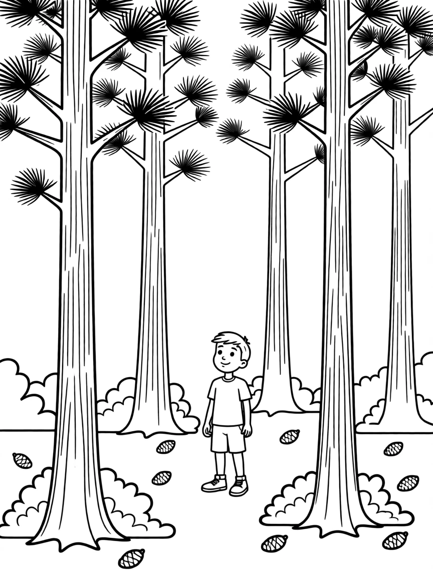 (Louisiana) A Louisiana pine forest with tall trees