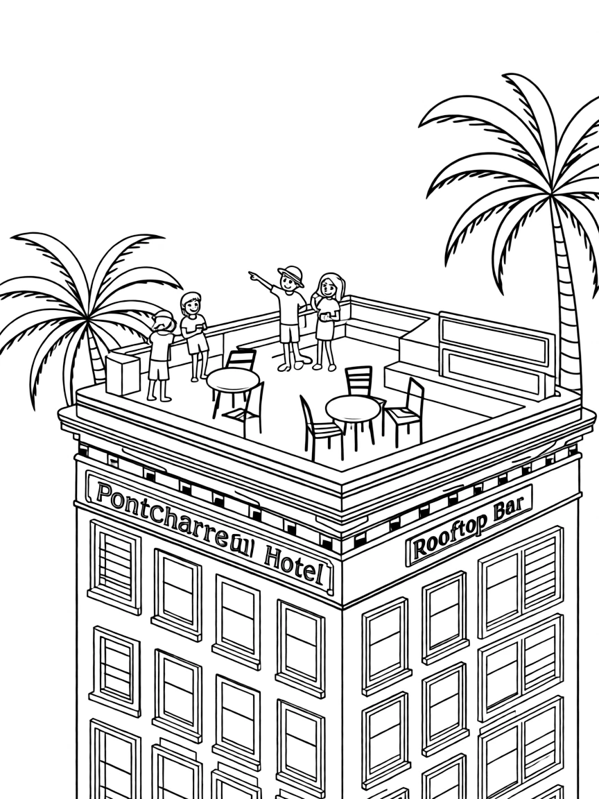 (Louisiana) The Pontchartrain Hotel and its famous rooftop