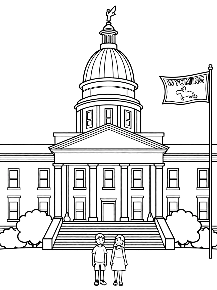 (Wyoming) The Wyoming state capitol building in Cheyenne