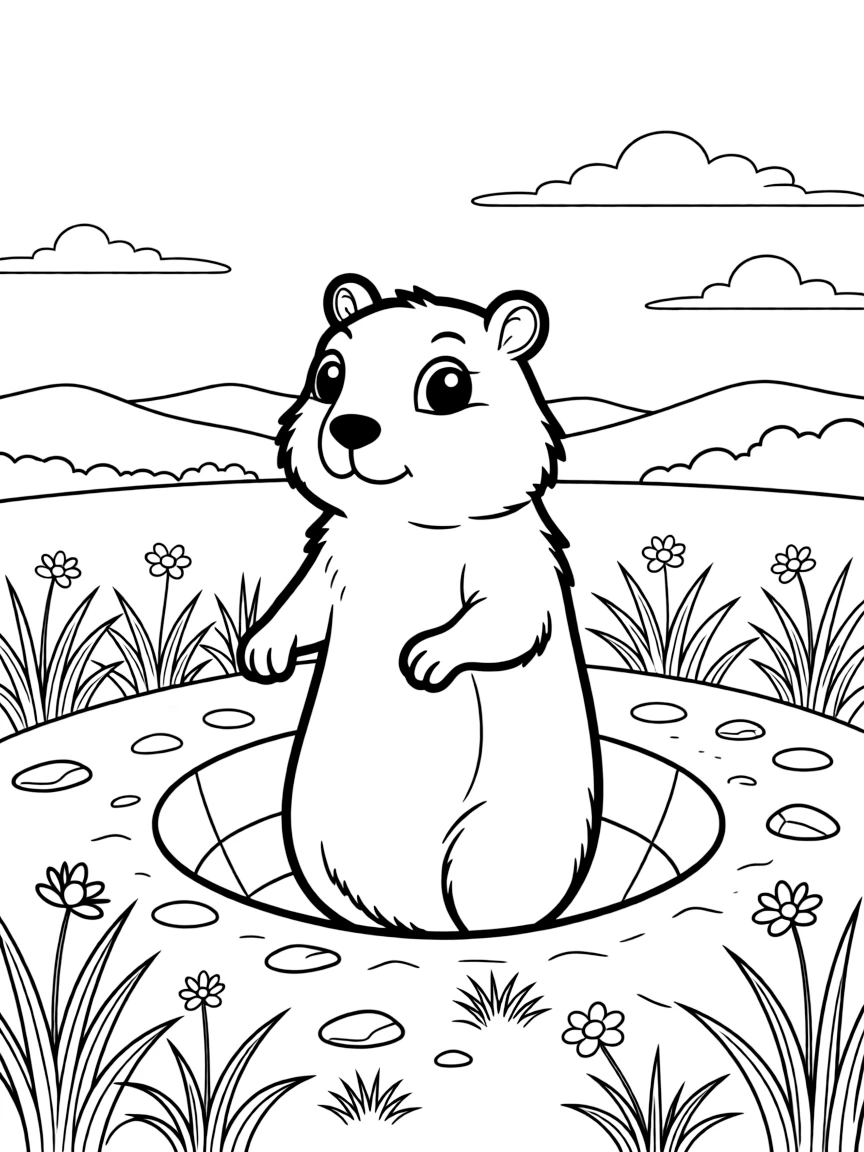 (Wyoming) A prairie dog popping out of its hole
