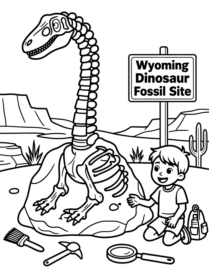 (Wyoming) Fossils of dinosaurs found in Wyoming